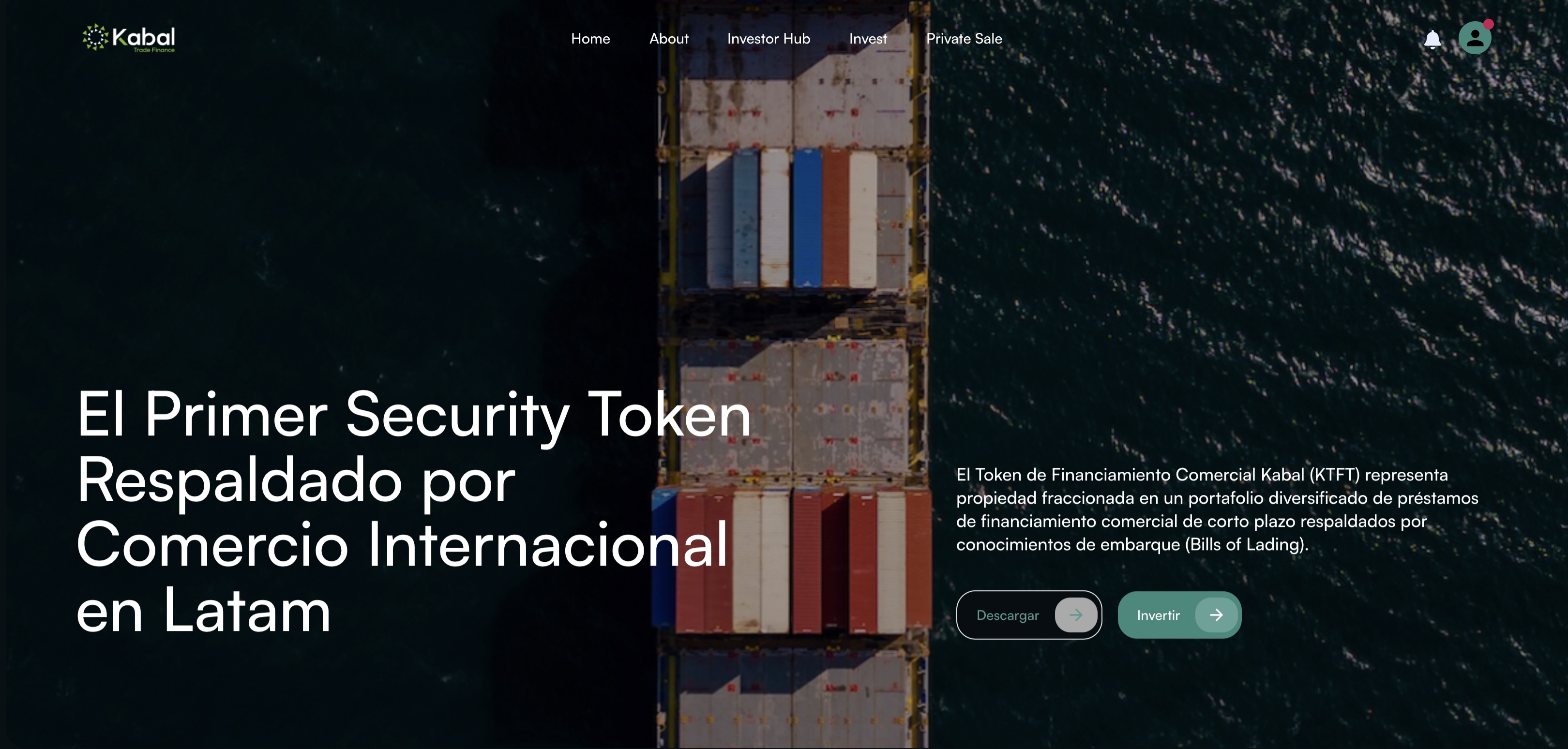 Dashboard de la app Kabal Bridge